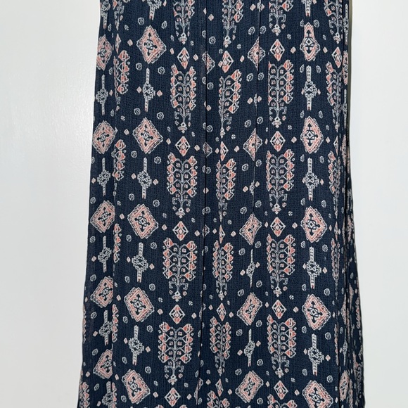Hollister Mini Slip Dress w Boho Print Navy Blue Women’s S Small - Picture 5 of 14